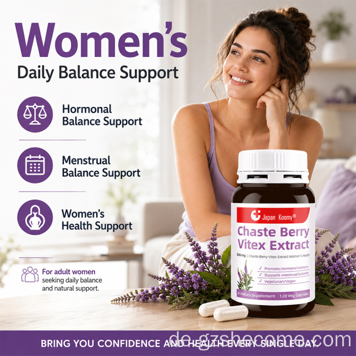 Shecome Chaster Berry Vitex Extract Kapseln für die weibliche Gesundheit